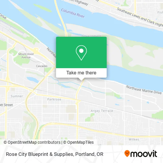 Rose City Blueprint & Supplies map