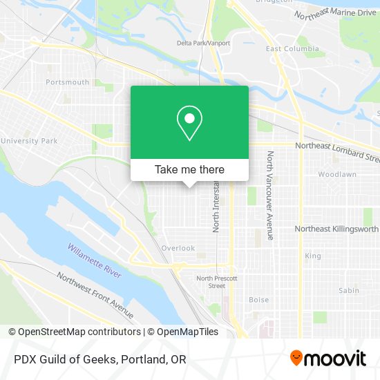 Mapa de PDX Guild of Geeks