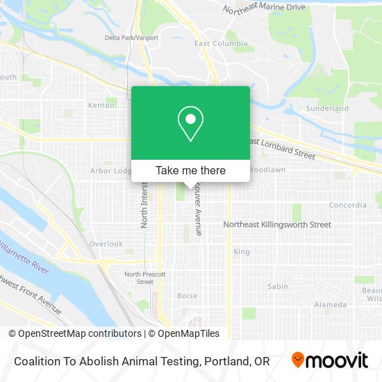 Coalition To Abolish Animal Testing map