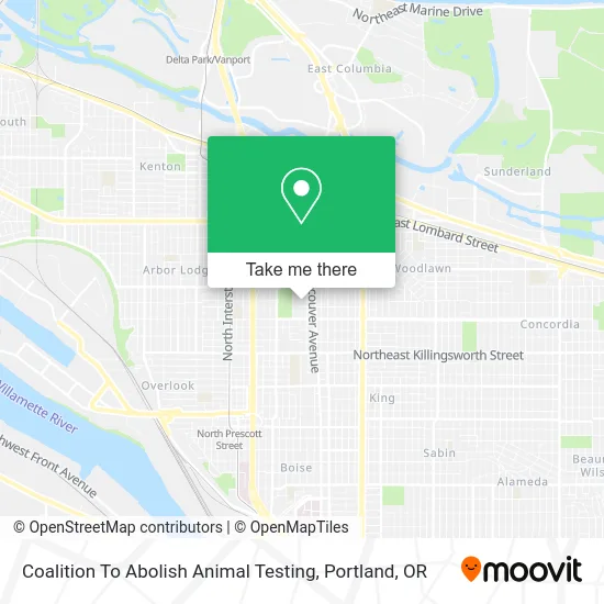 Coalition To Abolish Animal Testing map