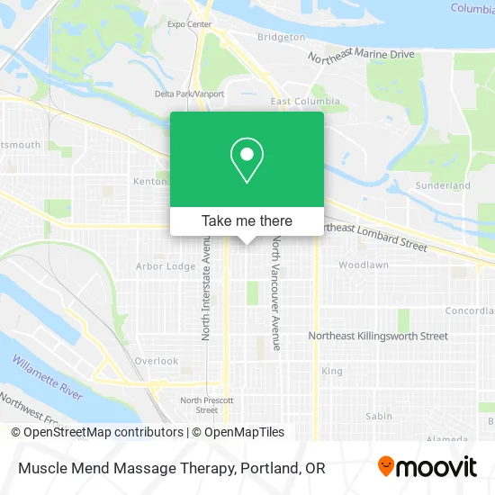 Muscle Mend Massage Therapy map
