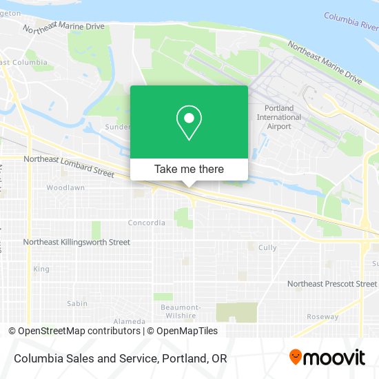 Columbia Sales and Service map