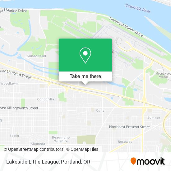 Mapa de Lakeside Little League