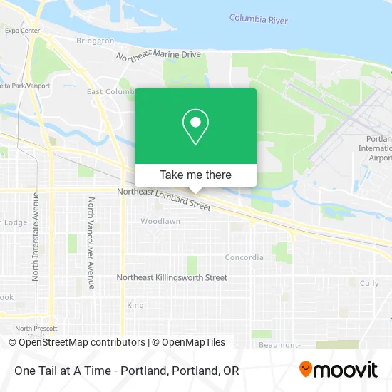 One Tail at A Time - Portland map