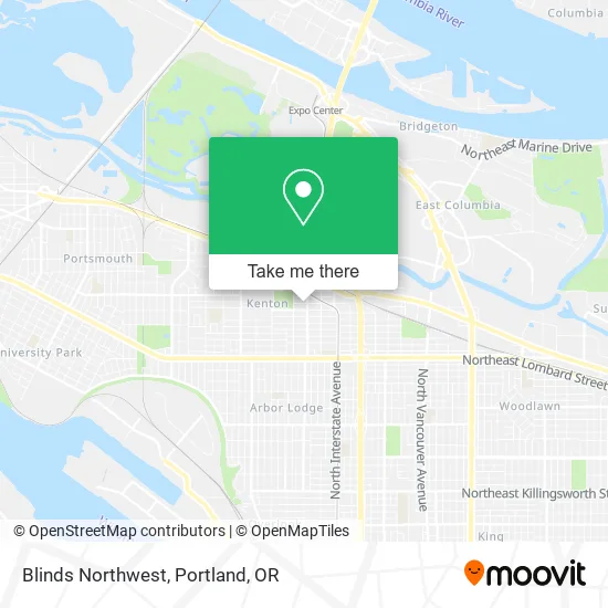 Mapa de Blinds Northwest