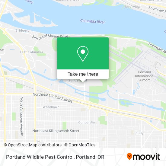 Mapa de Portland Wildlife Pest Control