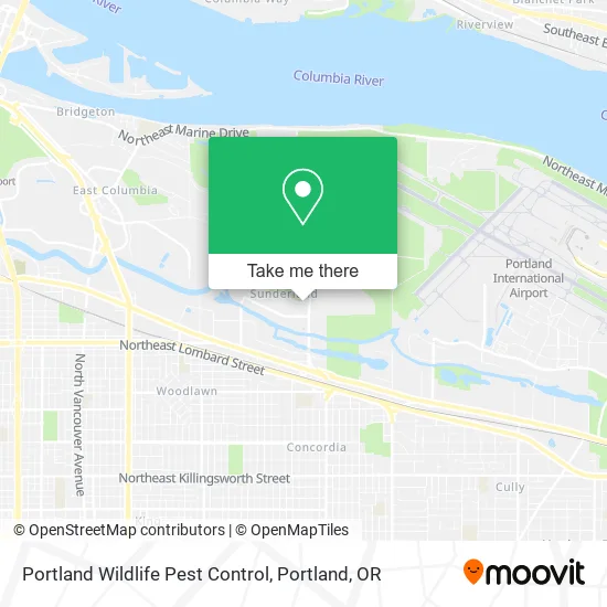 Portland Wildlife Pest Control map
