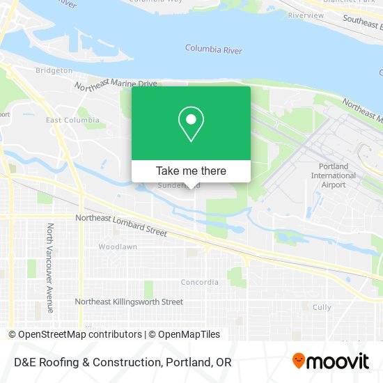 D&E Roofing & Construction map