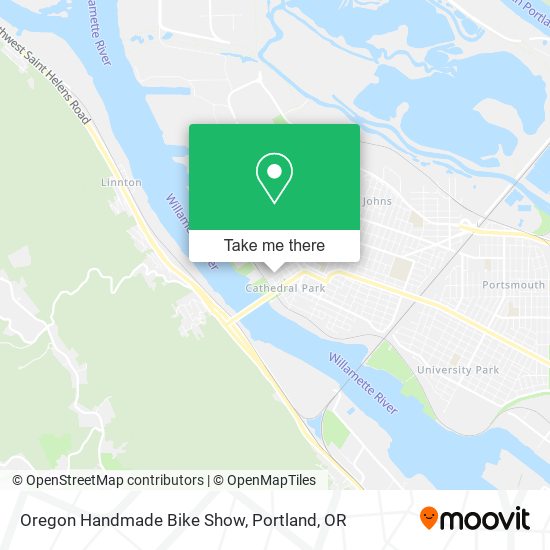 Mapa de Oregon Handmade Bike Show