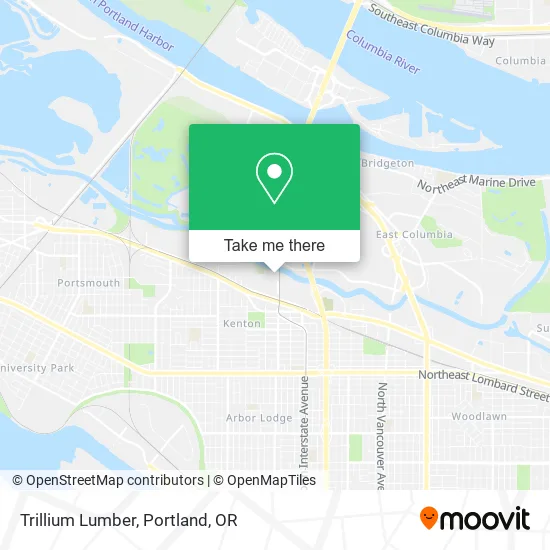 Trillium Lumber map
