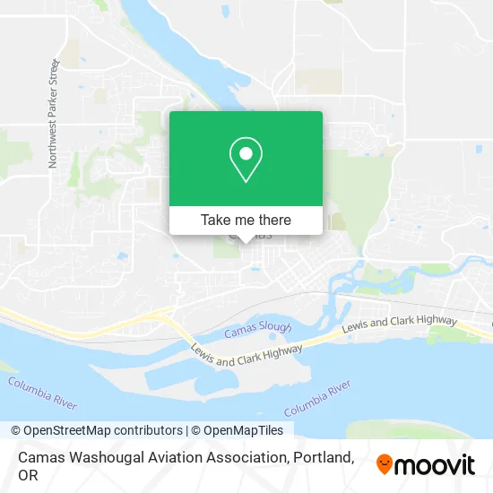 Camas Washougal Aviation Association map