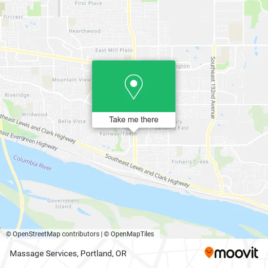 Massage Services map