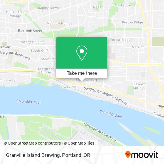 Mapa de Granville Island Brewing