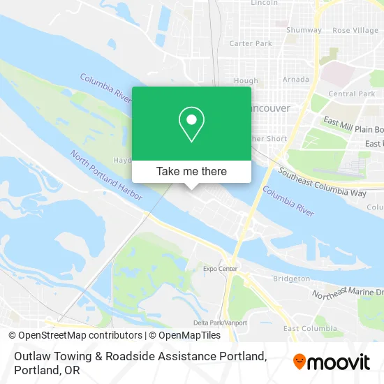 Outlaw Towing & Roadside Assistance Portland map