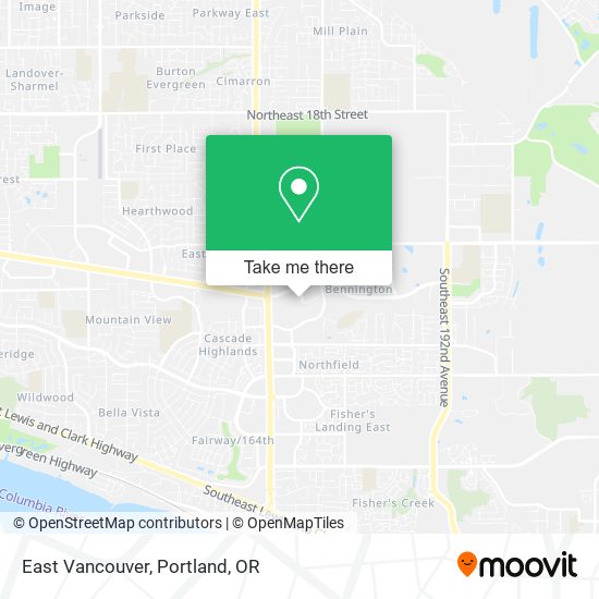 Mapa de East Vancouver