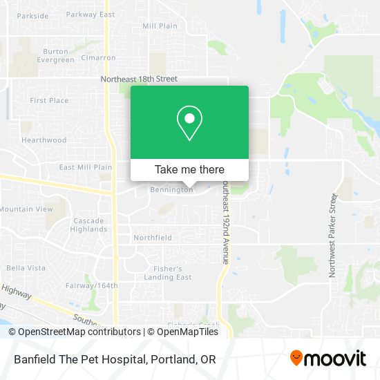 Mapa de Banfield The Pet Hospital