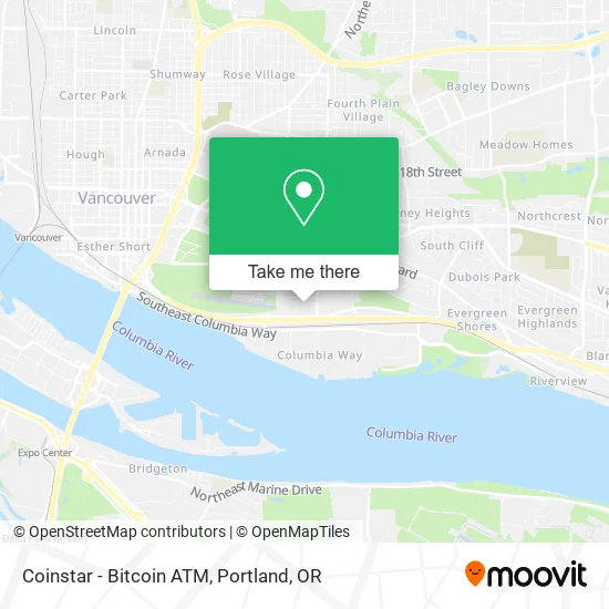 Mapa de Coinstar - Bitcoin ATM
