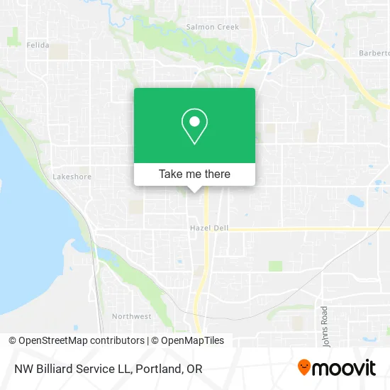 NW Billiard Service LL map