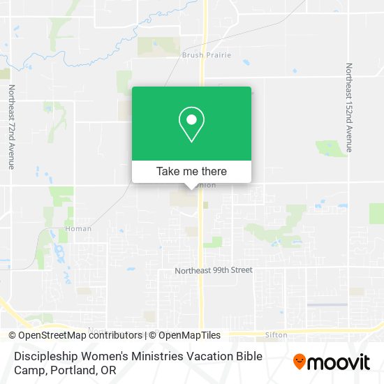Mapa de Discipleship Women's Ministries Vacation Bible Camp