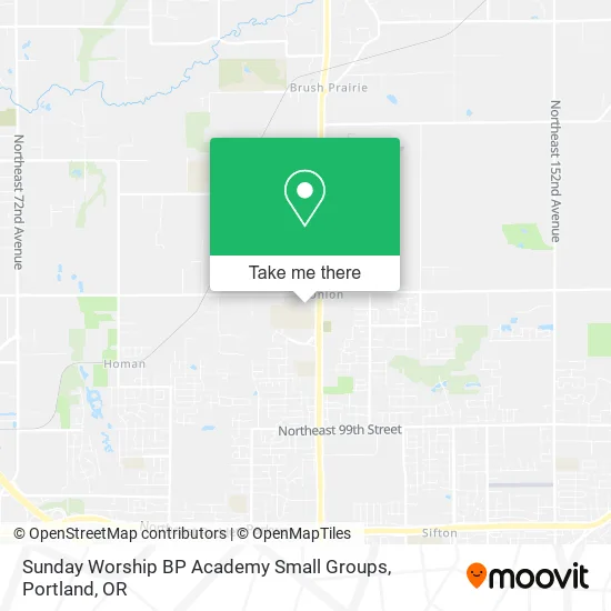 Sunday Worship BP Academy Small Groups map