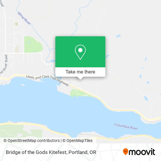 Mapa de Bridge of the Gods Kitefest