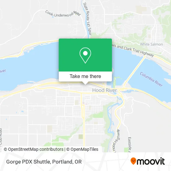 Gorge PDX Shuttle map