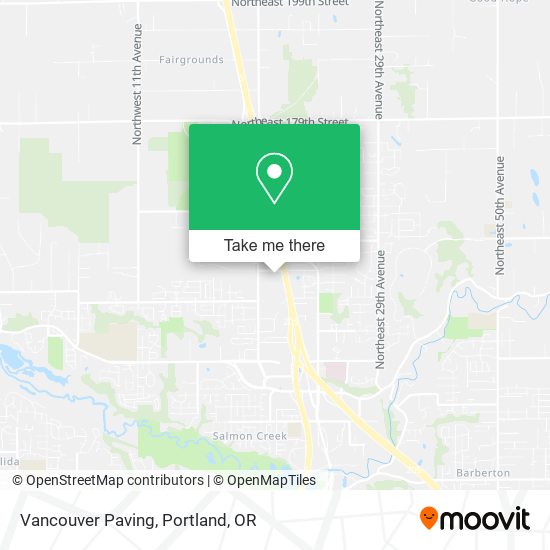 Vancouver Paving map