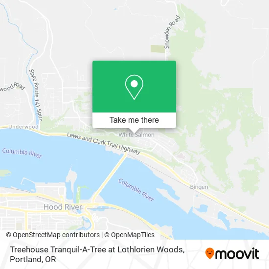 Treehouse Tranquil-A-Tree at Lothlorien Woods map