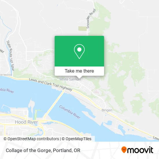 Collage of the Gorge map