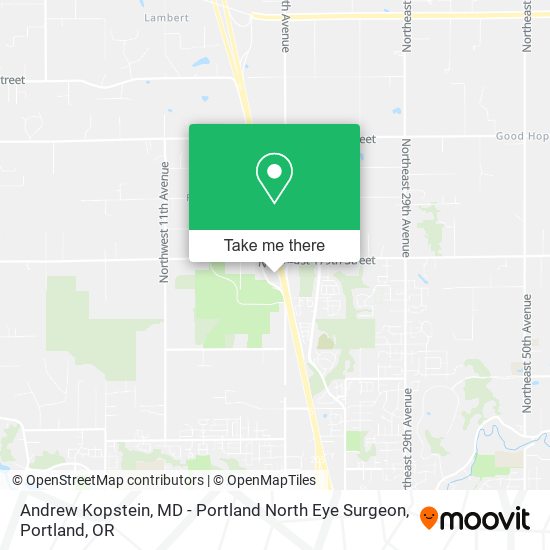 Mapa de Andrew Kopstein, MD - Portland North Eye Surgeon