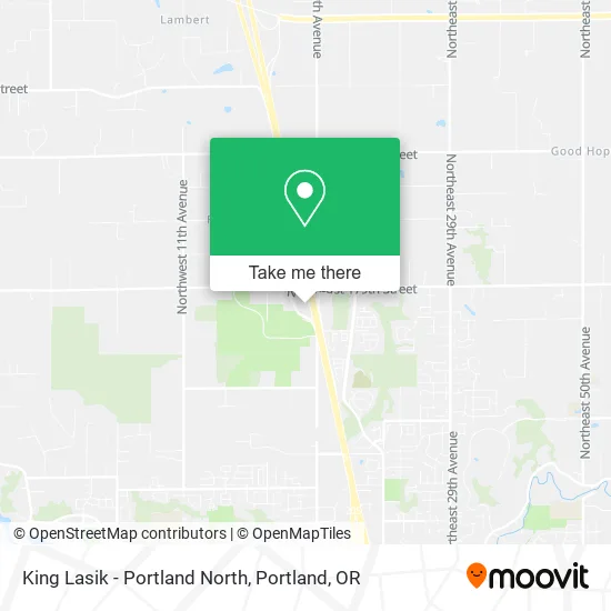 King Lasik - Portland North map