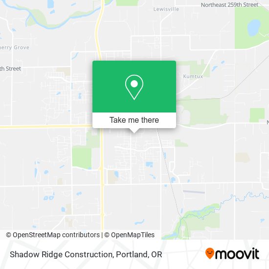 Shadow Ridge Construction map