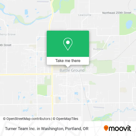 Turner Team Inc. in Washington map
