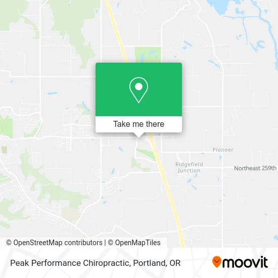 Peak Performance Chiropractic map