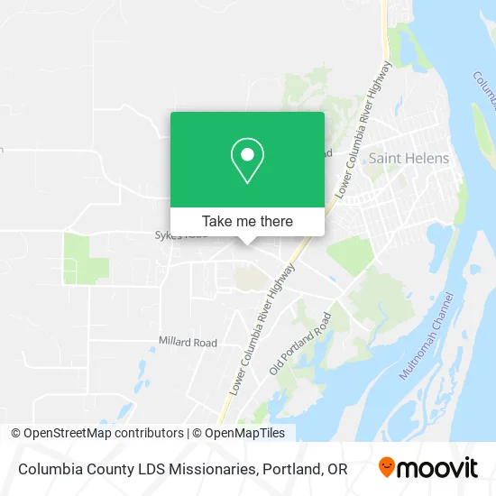 Mapa de Columbia County LDS Missionaries
