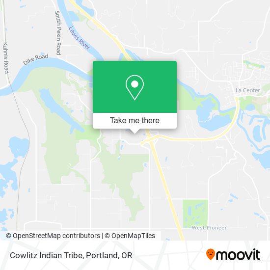 Cowlitz Indian Tribe map