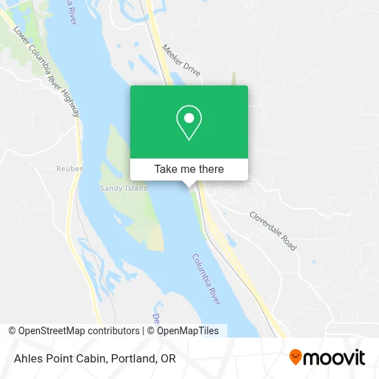 Ahles Point Cabin map