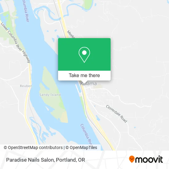 Paradise Nails Salon map