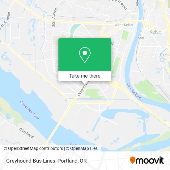 Mapa de Greyhound Bus Lines