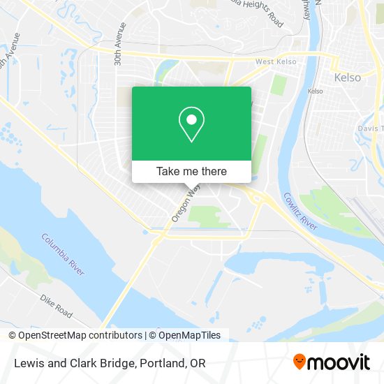 Lewis and Clark Bridge map