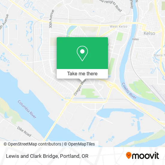 Mapa de Lewis and Clark Bridge