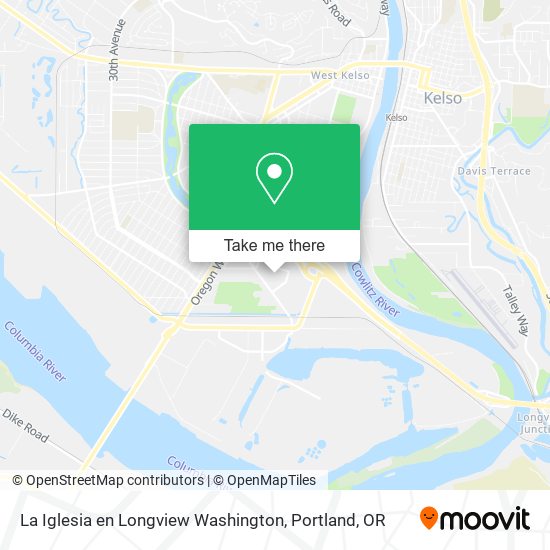Mapa de La Iglesia en Longview Washington