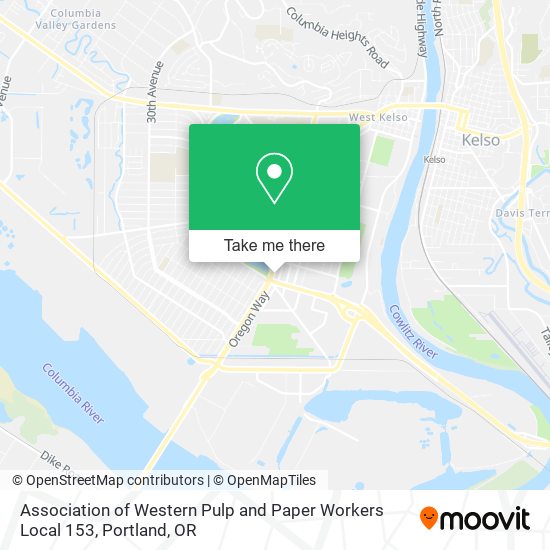 Association of Western Pulp and Paper Workers Local 153 map
