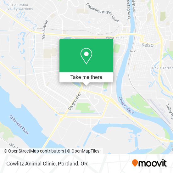 Mapa de Cowlitz Animal Clinic