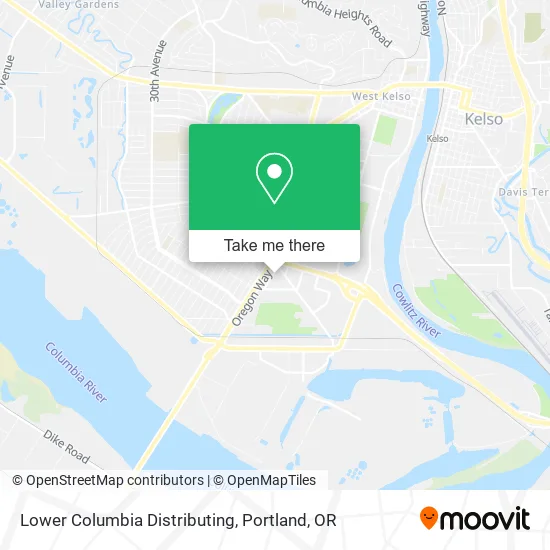 Mapa de Lower Columbia Distributing