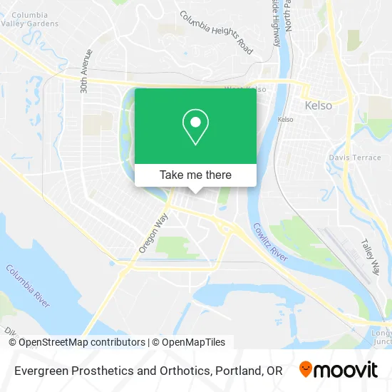 Evergreen Prosthetics and Orthotics map