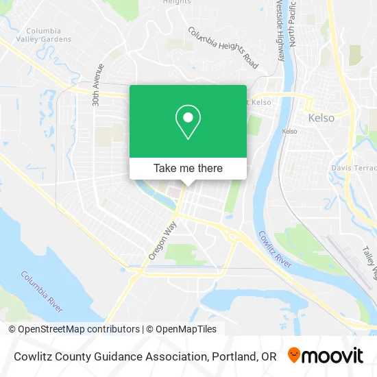 Cowlitz County Guidance Association map