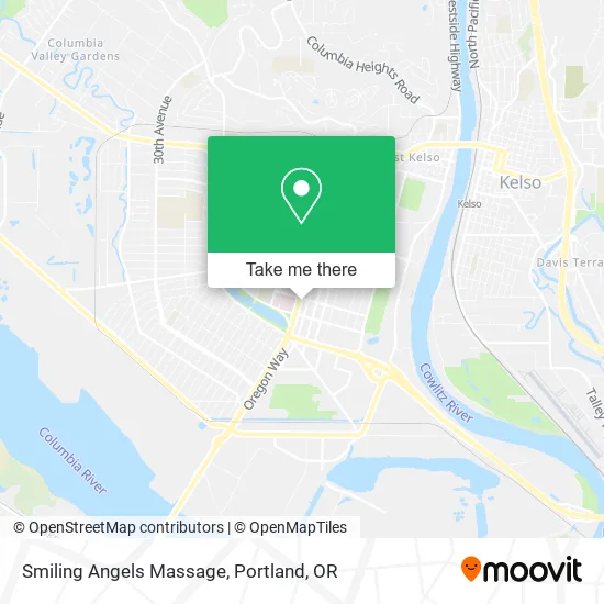 Smiling Angels Massage map