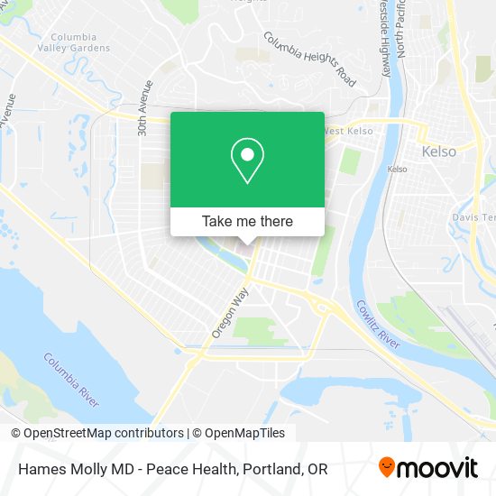 Hames Molly MD - Peace Health map