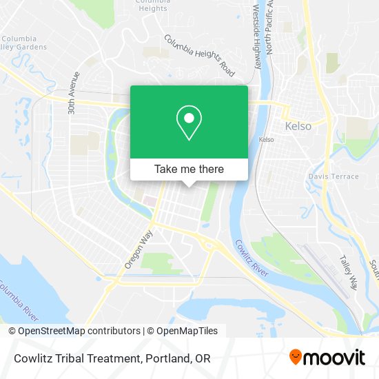 Cowlitz Tribal Treatment map